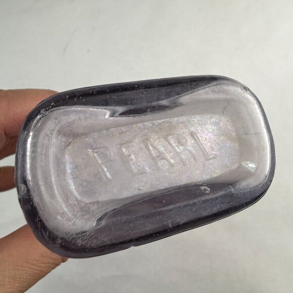 Vintage Pearl Purple Tint Glass Medicine Bottle XVI - Picture 9 of 12